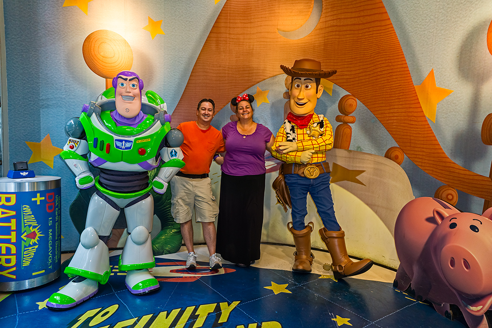 Buzz, Monico, Deb and Woody at Hollywood Studios