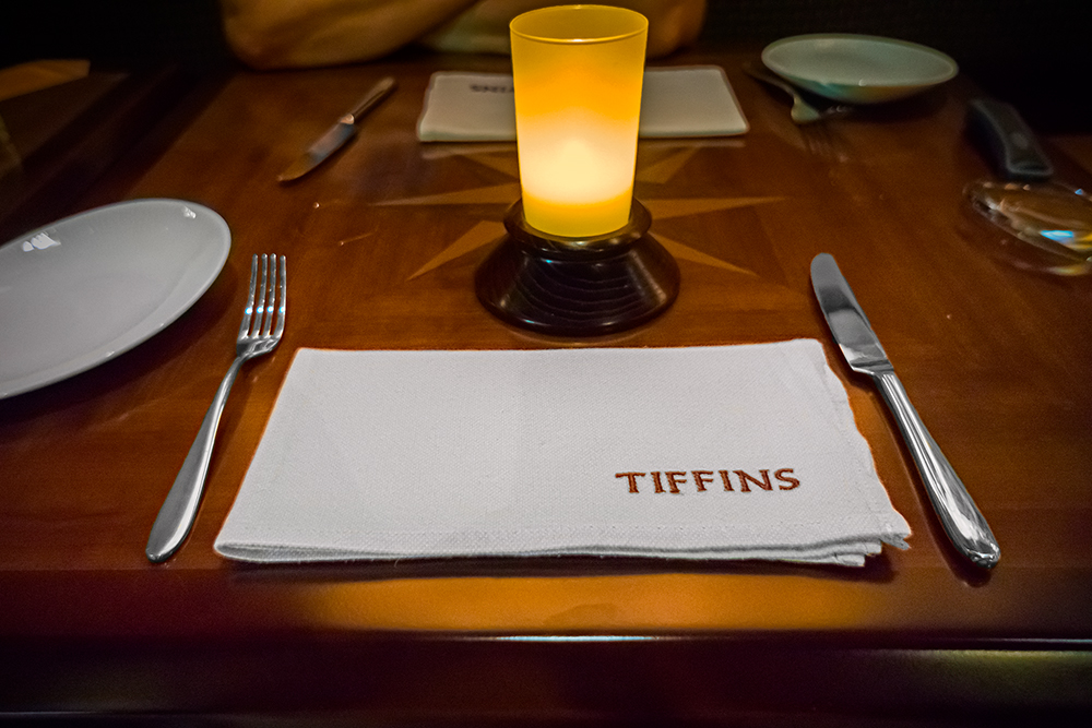 place setting at Tiffins